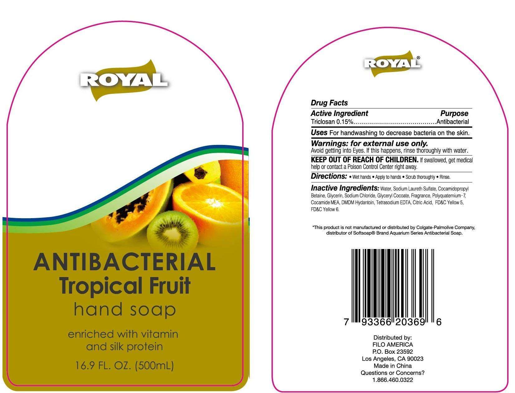 Royal Antibacterial Tropical Fruit Hand Cleanse